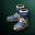 Blue Wolf Boots Robe