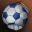 Soccer Ball Afro Hair - Blue 
